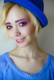 Portrait of young beautiful girl with pink makeup royalty free stock images Portrait of young beautiful girl with pink makeup royalty free stock images