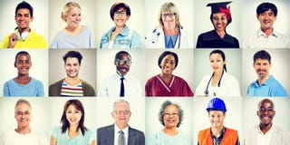 Portraits of Multiethnic Mixed Occupations People Concept stock photography Portraits of Multiethnic Mixed Occupations People Concept stock photography