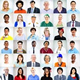 Portraits of Multiethnic Mixed Occupations People Concept royalty free stock photography Portraits of Multiethnic Mixed Occupations People Concept royalty free stock photography