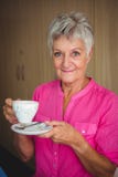 Portret ono uśmiecha się przechodzić na emeryturę kobieta fotografia royalty free Portret ono uśmiecha się przechodzić na emeryturę kobieta fotografia royalty free