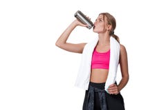 Portret sporty młoda kobieta męczył po gym treningu obrazy royalty free Portret sporty młoda kobieta męczył po gym treningu obrazy royalty free