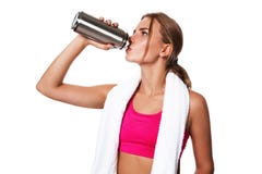 Portret sporty młoda kobieta męczył po gym treningu fotografia stock Portret sporty młoda kobieta męczył po gym treningu fotografia stock