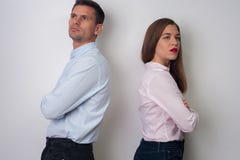 Portret van de mens en vrouw stock afbeeldingen Portret van de mens en vrouw stock afbeeldingen