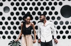 Portret van een mooi Afrikaans Amerikaans paar royalty-vrije stock foto Portret van een mooi Afrikaans Amerikaans paar royalty-vrije stock foto