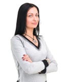 Porträt der attraktiven kaukasischen lächelnden Frau mit copyspace stockfoto Porträt der attraktiven kaukasischen lächelnden Frau mit copyspace stockfoto