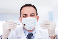 Porträt des männlichen Zahnarztes Stockfoto Porträt des männlichen Zahnarztes Stockfoto