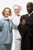 Porträt eines Chirurgen ein Chef und ein Richter stockbild Porträt eines Chirurgen ein Chef und ein Richter stockbild
