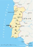 Portugal Political Map stock illustration Portugal Political Map stock illustration