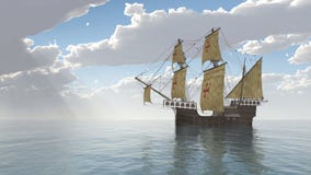 Portuguese Caravel stock illustration Portuguese Caravel stock illustration