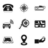 Positioning icons set, simple style royalty free illustration Positioning icons set, simple style royalty free illustration