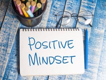 Positiv Mindset, Motivational ordcitationsteckenbegrepp stock illustrationer Positiv Mindset, Motivational ordcitationsteckenbegrepp stock illustrationer
