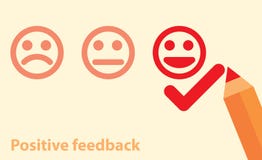 Positive feedback concept royalty free illustration Positive feedback concept royalty free illustration