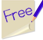 Post It With The Word Free Stock Image