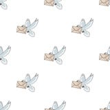 Post pigeon.Mail and postman pattern icon in cartoon style vector symbol stock illustration web. royalty free illustration Post pigeon.Mail and postman pattern icon in cartoon style vector symbol stock illustration web. royalty free illustration