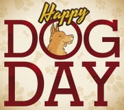 Smiling Puppy Portrait in Hand Drawn Style for Dog Day, Vector Illustration stock illustration Smiling Puppy Portrait in Hand Drawn Style for Dog Day, Vector Illustration stock illustration