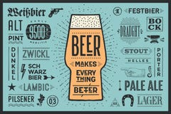 Poster Beer Makes Everything Better royalty free illustration Poster Beer Makes Everything Better royalty free illustration