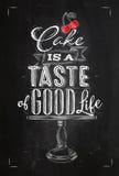 Poster Cake Good Chalk Stock Photo Poster Cake Good Chalk Stock Photo