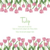 Postkarte mit rosa Tulpen für Ihren Text Polygonartblumen Stockbilder Postkarte mit rosa Tulpen für Ihren Text Polygonartblumen Stockbilder