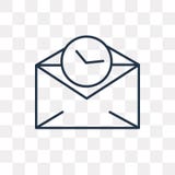 Postvektorsymbol som isoleras på genomskinlig bakgrund, linjär post royaltyfri illustrationer Postvektorsymbol som isoleras på genomskinlig bakgrund, linjär post royaltyfri illustrationer