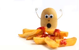 Potato witness to a Murder of Chips stock photos Potato witness to a Murder of Chips stock photos