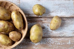 Potatoes in a basket stock image Potatoes in a basket stock image