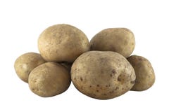 Potatoes With Clipping Path Stock Images