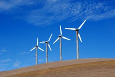 Potencia que genera los molinoes de viento imagenes de archivo Potencia que genera los molinoes de viento imagenes de archivo