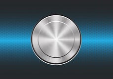 Potere di controllo del commutatore del bottone del metallo di tecnologia sul vecto moderno del fondo di esagono di progettazione Immagini Stock Potere di controllo del commutatore del bottone del metallo di tecnologia sul vecto moderno del fondo di esagono di progettazione Immagini Stock