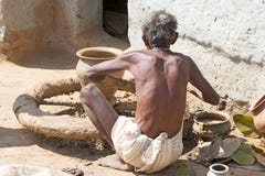 Potter In Tribal Rural Village Stock Photography Potter In Tribal Rural Village Stock Photography