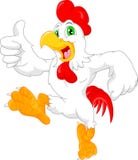 Pouce mignon de bande dessinée de coq Images libres de droits Pouce mignon de bande dessinée de coq Images libres de droits