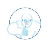 Pouces de yeti Bigfoot cligne de l'oeil l'emoji Bonhomme de neige abominable gai illustration stock Pouces de yeti Bigfoot cligne de l'oeil l'emoji Bonhomme de neige abominable gai illustration stock