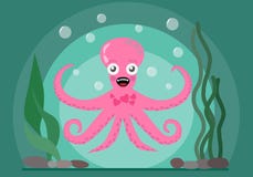 Poulpe heureux illustration stock Poulpe heureux illustration stock