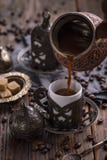 Pouring Turkish Coffee Stock Images