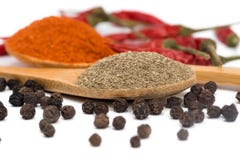 Powdered Pepper Red And Black Royalty Free Stock Photos Powdered Pepper Red And Black Royalty Free Stock Photos