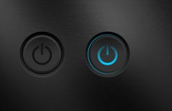 Power buttons on a black metallic background vector illustration Power buttons on a black metallic background vector illustration