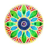 Power 7 color chakra sign symbol, colorful lotus flower symbol