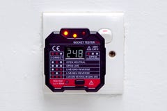 Power outlet tester stock photo Power outlet tester stock photo