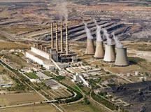 Power Plant & Coal Mine, Aerial Stock Photos Power Plant & Coal Mine, Aerial Stock Photos