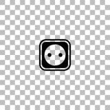 Power socket icon flat vector illustration Power socket icon flat vector illustration