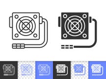 Power Supply simple black line vector icon vector illustration Power Supply simple black line vector icon vector illustration