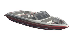 Powerboat Isolated on white background 3d illustration stock illustration Powerboat Isolated on white background 3d illustration stock illustration