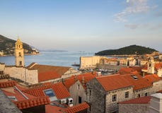 powietrzny panoramiczny widok Dubrovnik miasto fotografia royalty free powietrzny panoramiczny widok Dubrovnik miasto fotografia royalty free