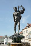 POZAN, POLAND/EUROPE - SEPTEMBER 16 : Fountain of Apollo in Poznan Poland on September 16, 2014, Unidentified people. stock photos POZAN, POLAND/EUROPE - SEPTEMBER 16 : Fountain of Apollo in Poznan Poland on September 16, 2014, Unidentified people. stock photos
