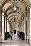 Praca do Comercio arcades στοκ εικόνες Praca do Comercio arcades στοκ εικόνες
