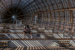 Prague, Czech Republic - September 10, 2019: DOX, Prague Gallery of contemporary art, interior of Guliver airship stock photography Prague, Czech Republic - September 10, 2019: DOX, Prague Gallery of contemporary art, interior of Guliver airship stock photography