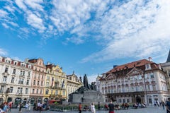 Prague, Czech Republic - September 10, 2019: Jan Hus memorial on the Oldtown Squar, Prague, Czech Republic stock photos Prague, Czech Republic - September 10, 2019: Jan Hus memorial on the Oldtown Squar, Prague, Czech Republic stock photos