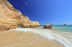 Praia da Rocha beach in Portimao, Algarve royalty free stock photos Praia da Rocha beach in Portimao, Algarve royalty free stock photos