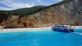 A praia mundialmente famosa de Porto Katsiki fotografia de stock A praia mundialmente famosa de Porto Katsiki fotografia de stock