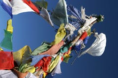 Prayer flags stock image
