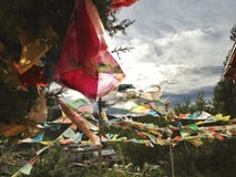 Prayer flags in Shangrila, Yunnan, China stock photography Prayer flags in Shangrila, Yunnan, China stock photography